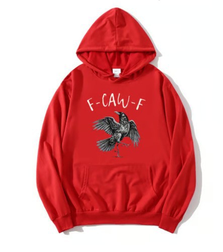 Kvinnors hoodie med kreativ kråkdesign Mirla-Eva Jonsson