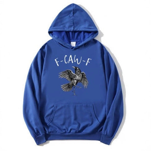 Kvinnors hoodie med kreativ kråkdesign Mirla-Eva Jonsson