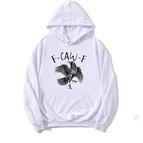 Kvinnors hoodie med kreativ kråkdesign Mirla-Eva Jonsson