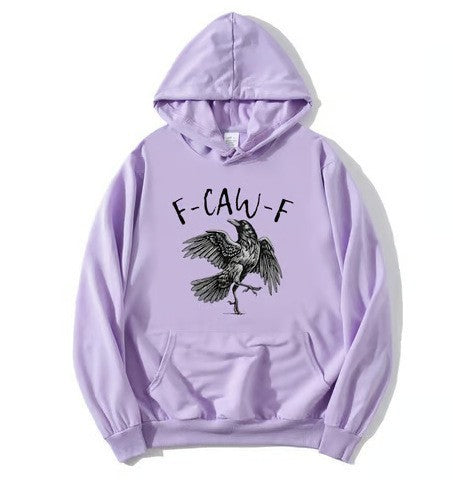 Kvinnors hoodie med kreativ kråkdesign Mirla-Eva Jonsson