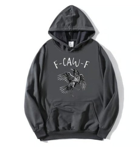 Kvinnors hoodie med kreativ kråkdesign Mirla-Eva Jonsson