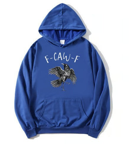 Kvinnors hoodie med kreativ kråkdesign Mirla-Eva Jonsson