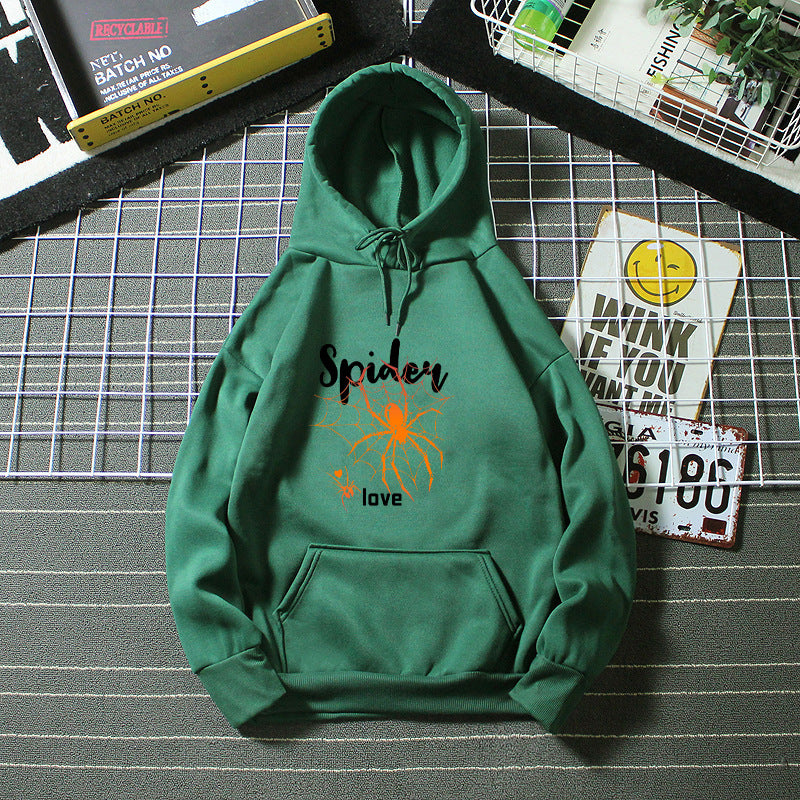 Kvinnors hoodie med kreativ spindeldesign Mirla-Eva Jonsson