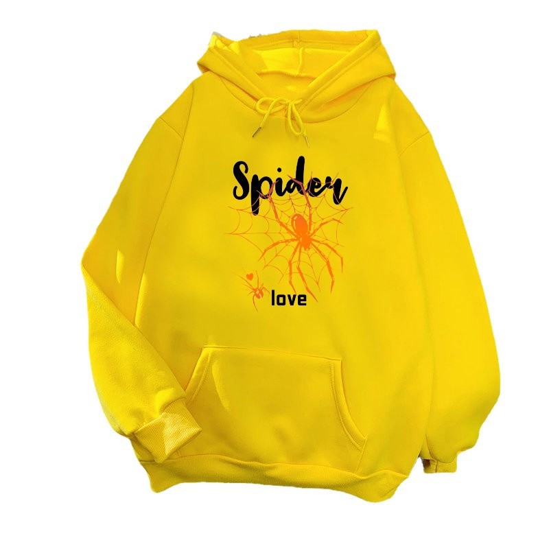Kvinnors hoodie med kreativ spindeldesign Mirla-Eva Jonsson