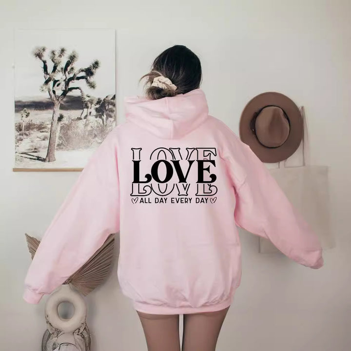 Kvinnors hoodie med kreativ text Mirla-Eva Jonsson