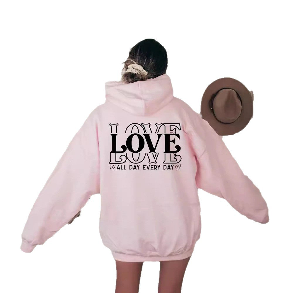 Kvinnors hoodie med kreativ text Mirla-Eva Jonsson