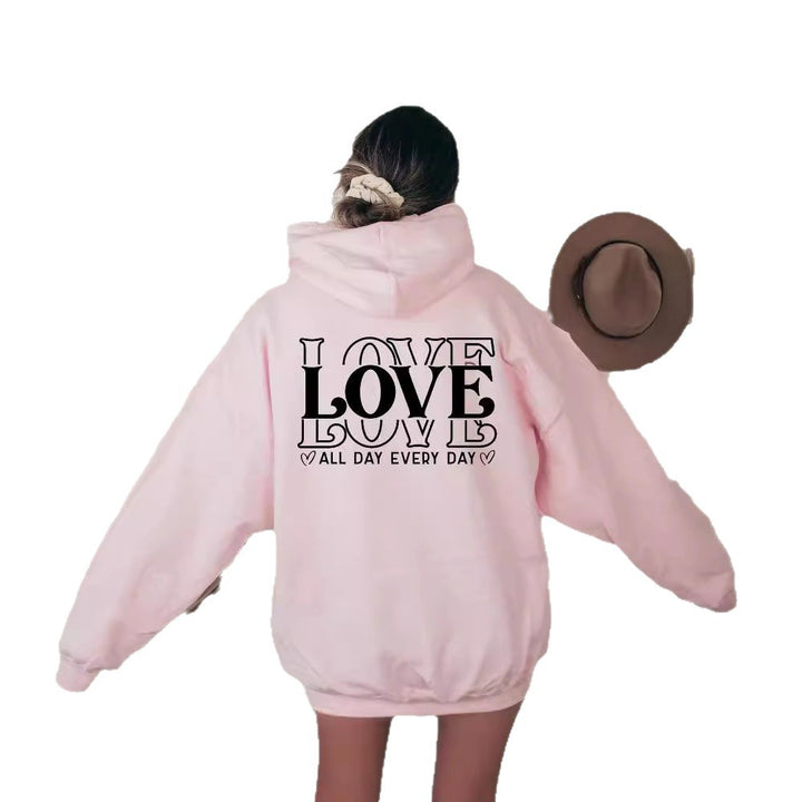Kvinnors hoodie med kreativ text Mirla-Eva Jonsson