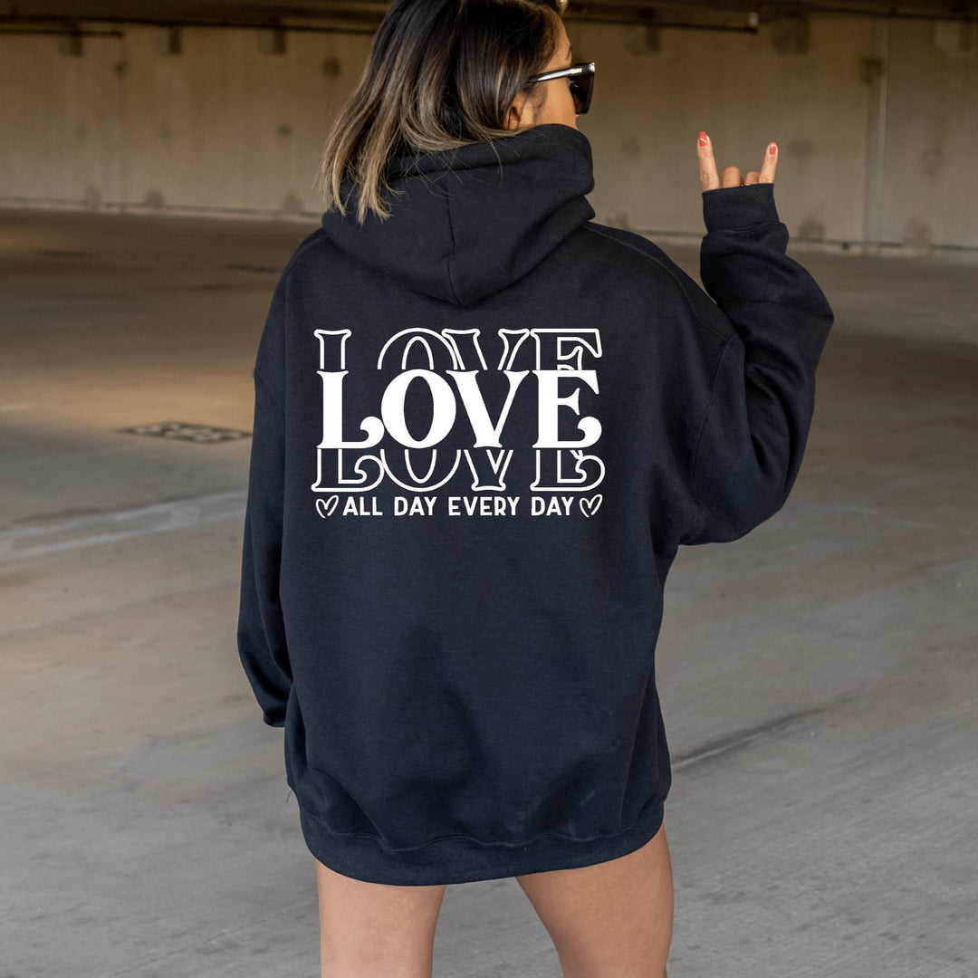 Kvinnors hoodie med kreativ text Mirla-Eva Jonsson