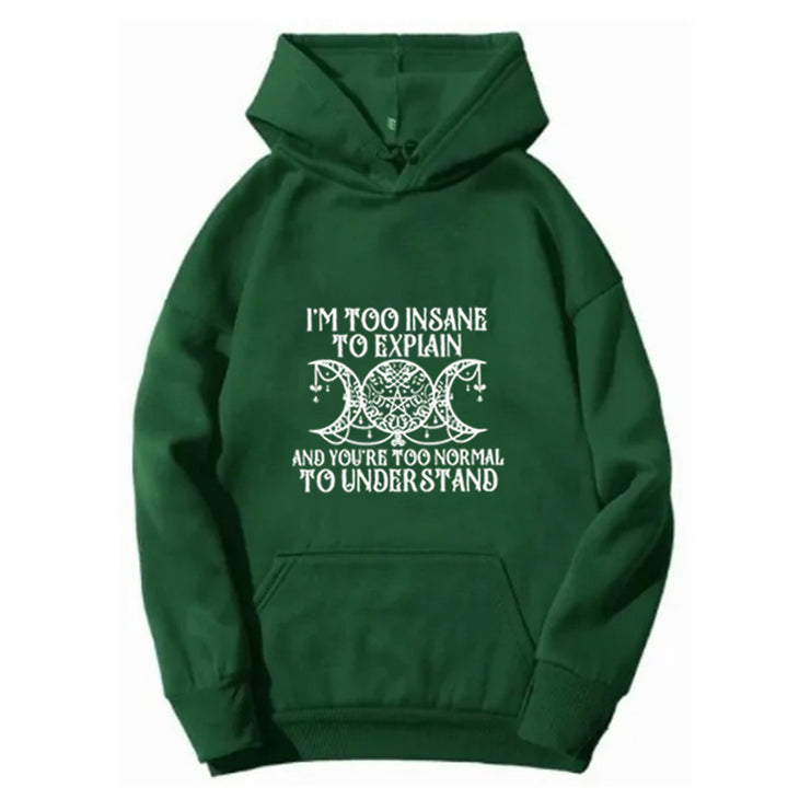 Kvinnors hoodie med kreativ text och mysig fleecefoder Mirla-Eva Jonsson