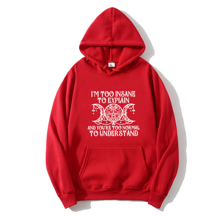 Kvinnors hoodie med kreativ text och mysig fleecefoder Mirla-Eva Jonsson
