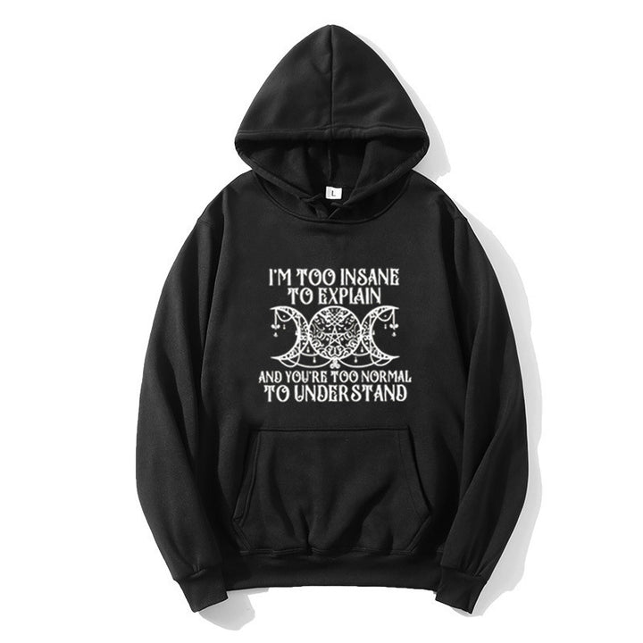 Kvinnors hoodie med kreativ text och mysig fleecefoder Mirla-Eva Jonsson