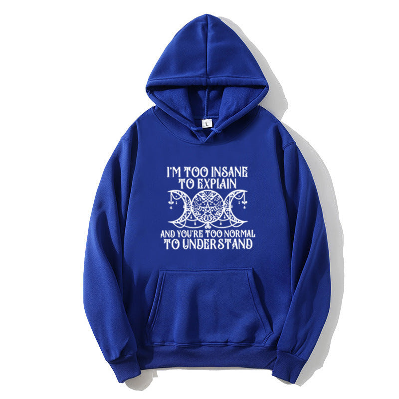 Kvinnors hoodie med kreativ text och mysig fleecefoder Mirla-Eva Jonsson
