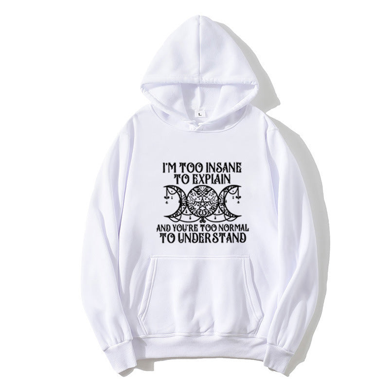 Kvinnors hoodie med kreativ text och mysig fleecefoder Mirla-Eva Jonsson