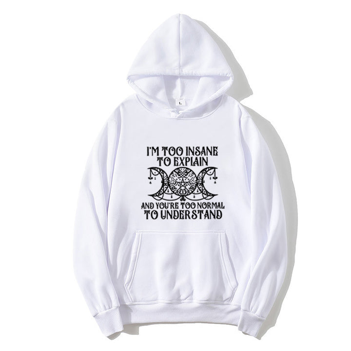 Kvinnors hoodie med kreativ text och mysig fleecefoder Mirla-Eva Jonsson