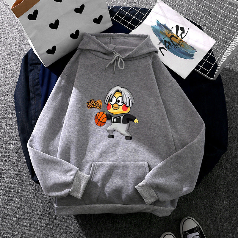 Kvinnors hoodie med kreativt basketmotiv Mirla-Eva Jonsson