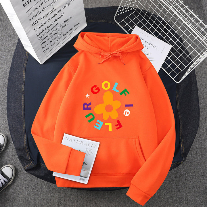 Kvinnors hoodie med kreativt blommönsterdesign och bekväm passform Mirla-Eva Jonsson