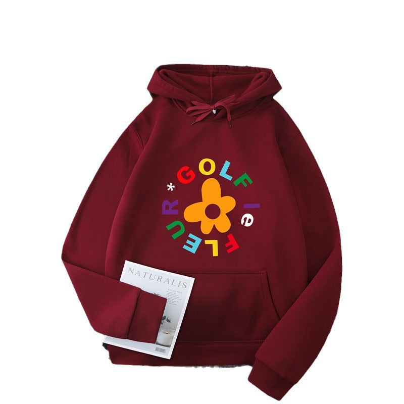 Kvinnors hoodie med kreativt blommönsterdesign och bekväm passform Mirla-Eva Jonsson