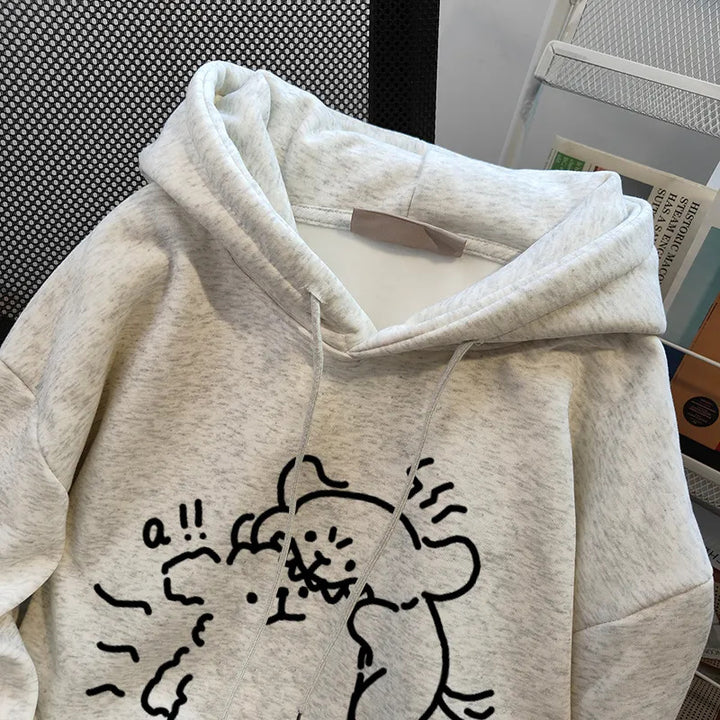 Kvinnors hoodie med kreativt djurdesign Mirla-Eva Jonsson