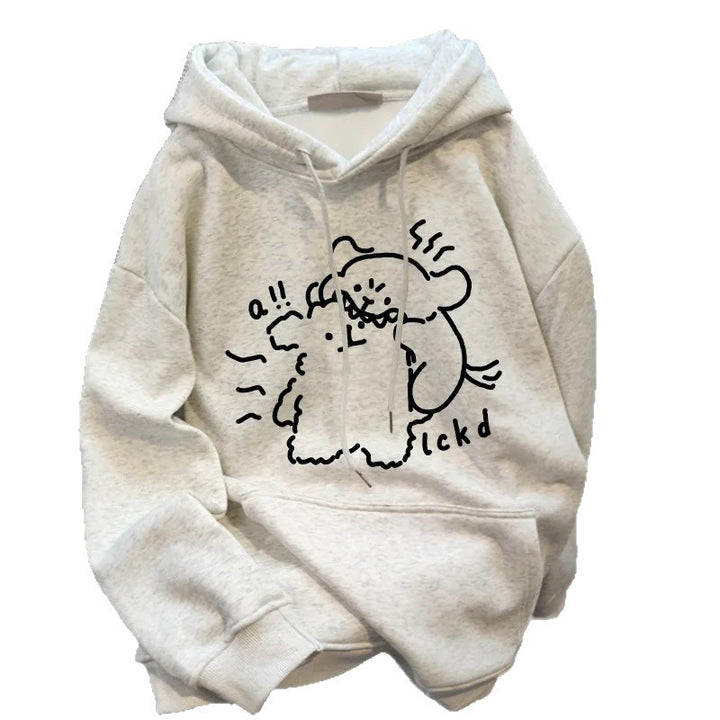 Kvinnors hoodie med kreativt djurdesign Mirla-Eva Jonsson