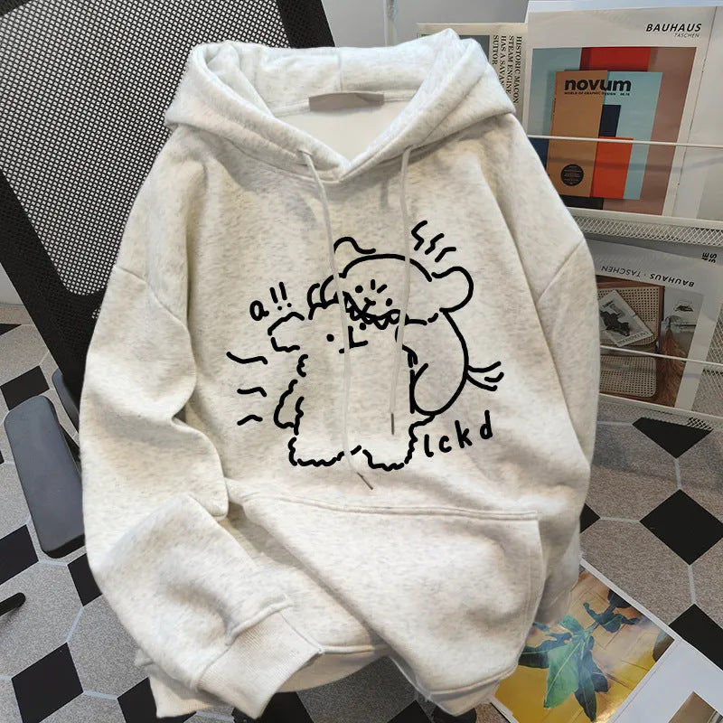 Kvinnors hoodie med kreativt djurdesign Mirla-Eva Jonsson