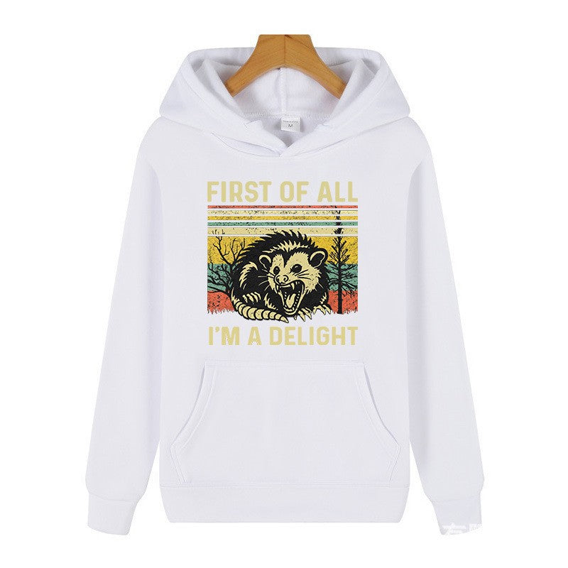 Kvinnors hoodie med kreativt djurgrafik och bekväm passform Mirla-Eva Jonsson