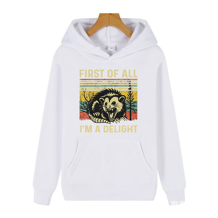 Kvinnors hoodie med kreativt djurgrafik och bekväm passform Mirla-Eva Jonsson