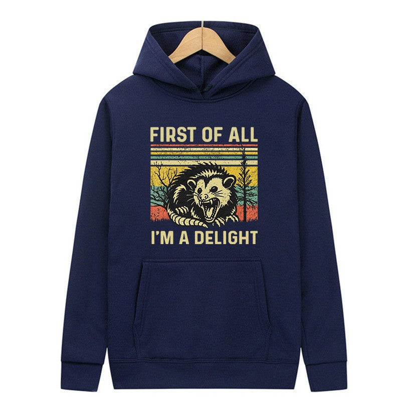 Kvinnors hoodie med kreativt djurgrafik och bekväm passform Mirla-Eva Jonsson