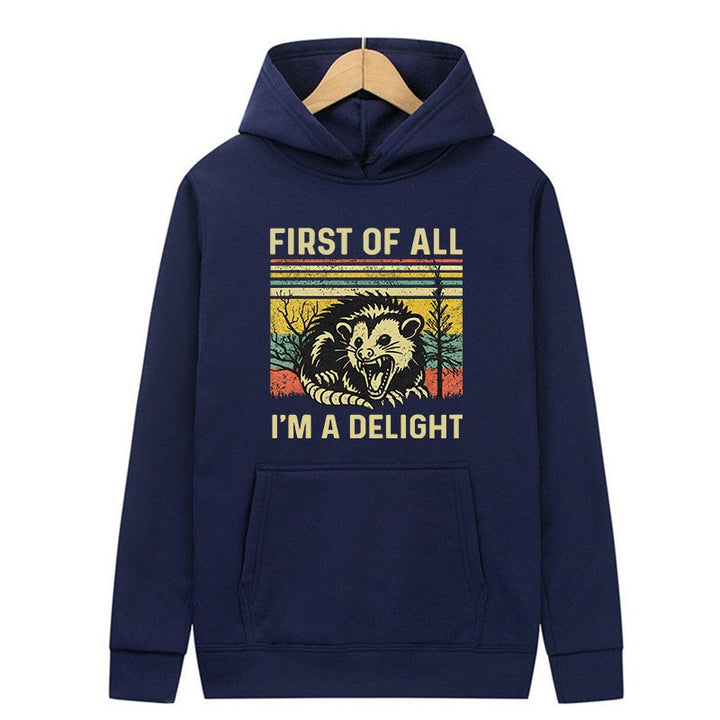 Kvinnors hoodie med kreativt djurgrafik och bekväm passform Mirla-Eva Jonsson