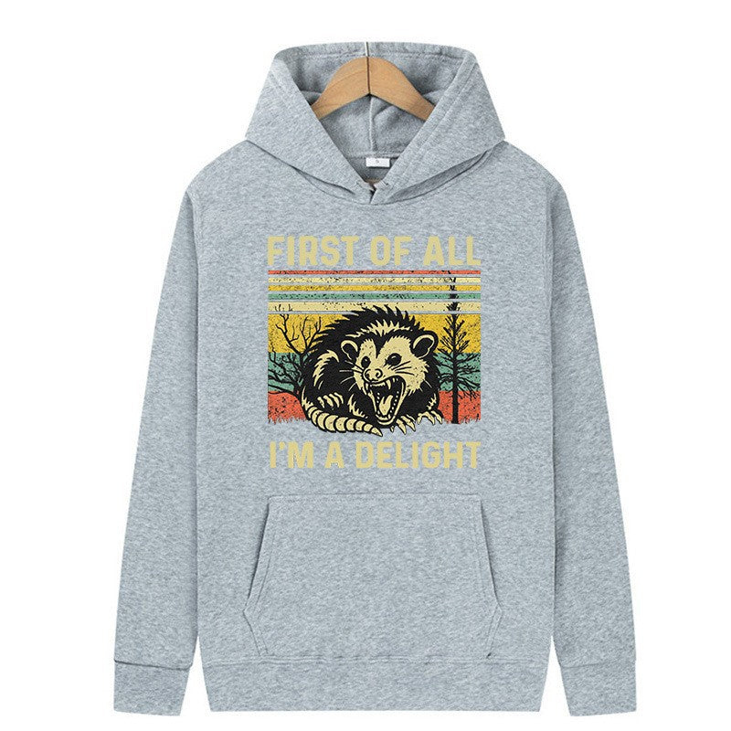 Kvinnors hoodie med kreativt djurgrafik och bekväm passform Mirla-Eva Jonsson