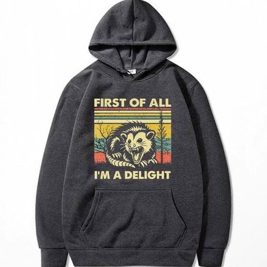 Kvinnors hoodie med kreativt djurgrafik och bekväm passform Mirla-Eva Jonsson