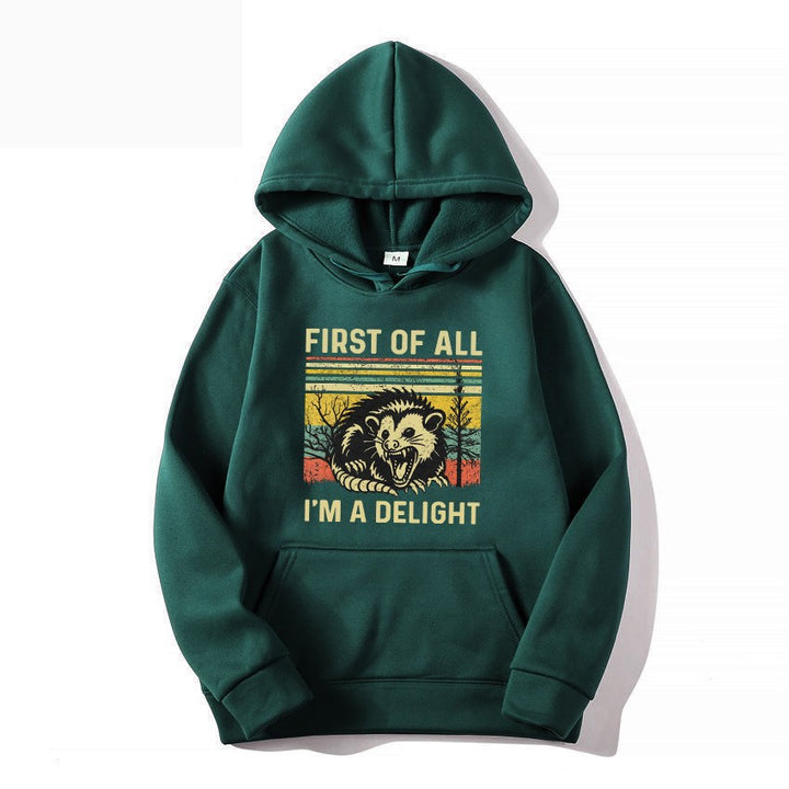 Kvinnors hoodie med kreativt djurgrafik och bekväm passform Mirla-Eva Jonsson