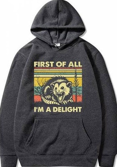 Kvinnors hoodie med kreativt djurgrafik och bekväm passform Mirla-Eva Jonsson