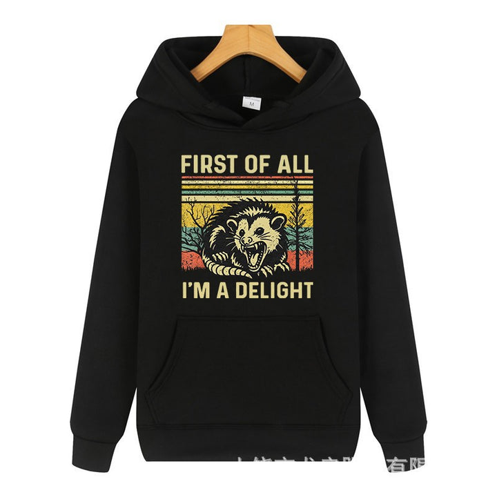 Kvinnors hoodie med kreativt djurgrafik och bekväm passform Mirla-Eva Jonsson