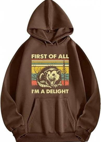 Kvinnors hoodie med kreativt djurgrafik och bekväm passform Mirla-Eva Jonsson