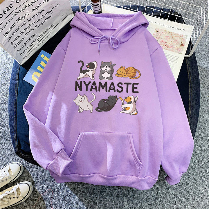 Kvinnors hoodie med kreativt djurmotiv Mirla-Eva Jonsson