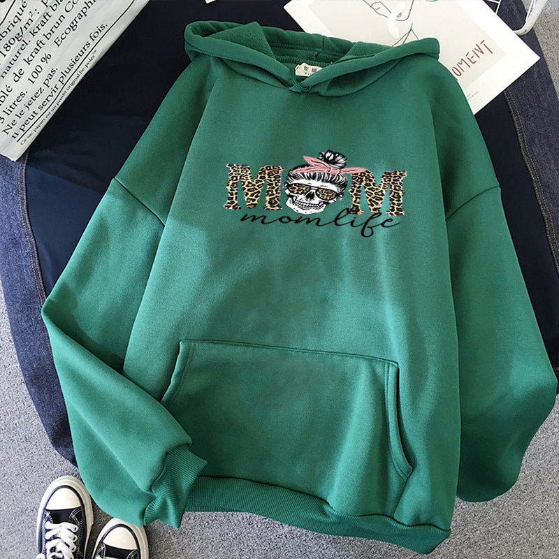 Kvinnors hoodie med kreativt döskallemönster Mirla-Eva Jonsson