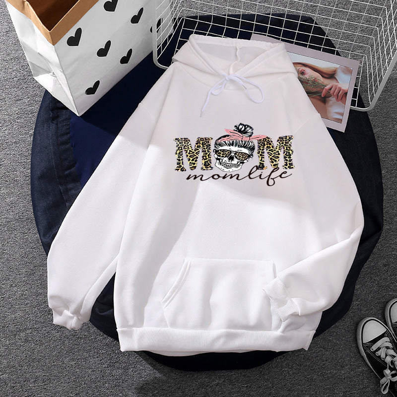 Kvinnors hoodie med kreativt döskallemönster Mirla-Eva Jonsson