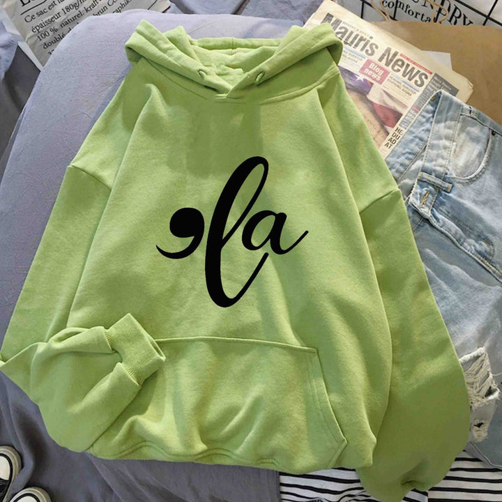 Kvinnors hoodie med kreativt grafiskt mönster Mirla-Eva Jonsson