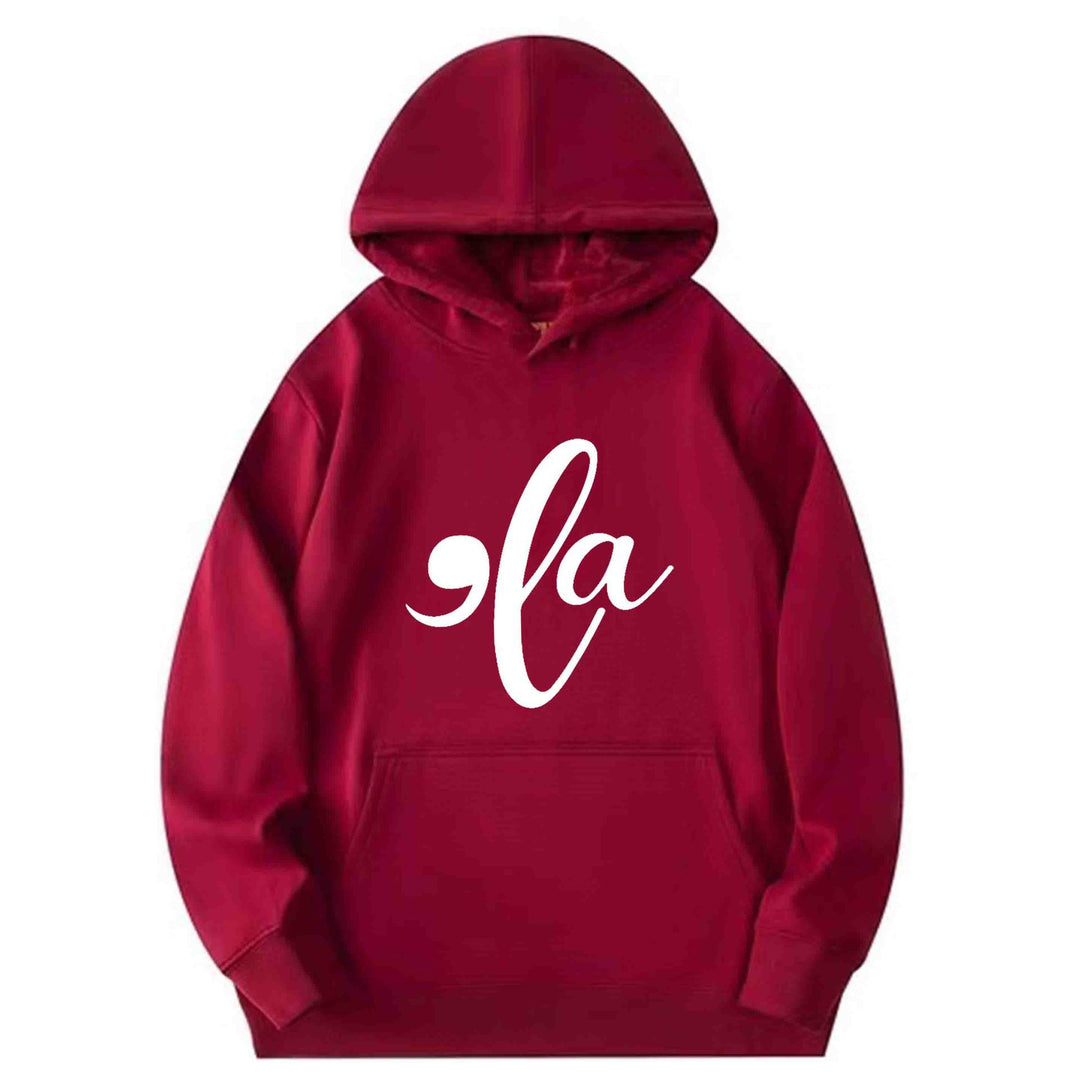 Kvinnors hoodie med kreativt grafiskt mönster Mirla-Eva Jonsson