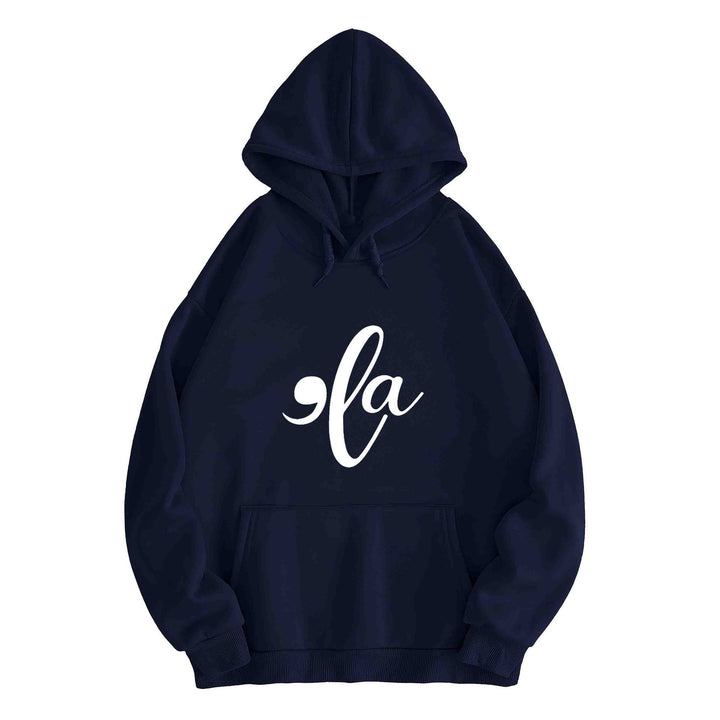 Kvinnors hoodie med kreativt grafiskt mönster Mirla-Eva Jonsson