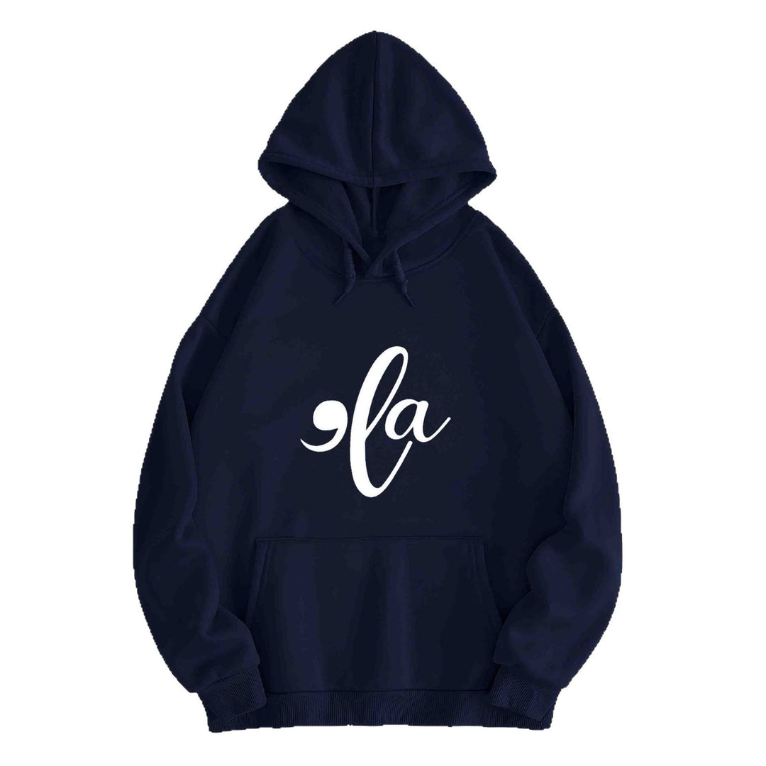 Kvinnors hoodie med kreativt grafiskt mönster Mirla-Eva Jonsson