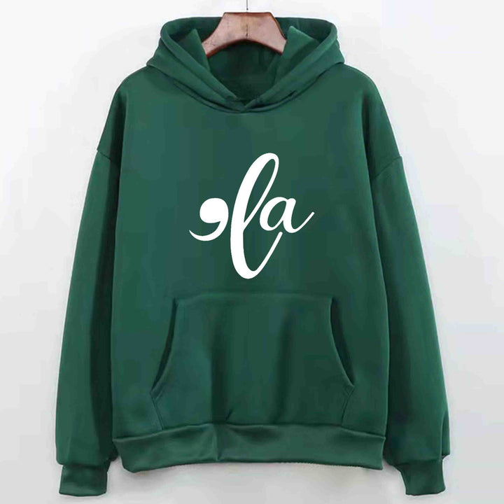 Kvinnors hoodie med kreativt grafiskt mönster Mirla-Eva Jonsson