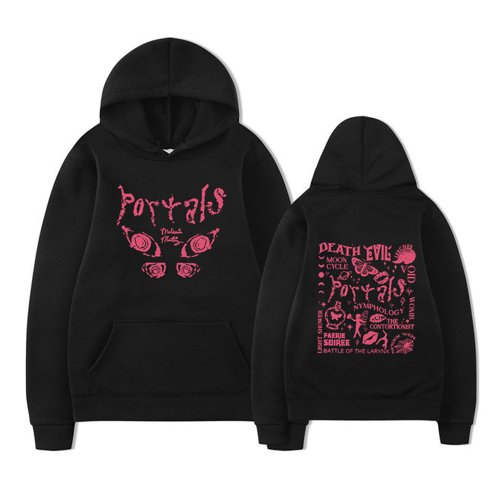 Kvinnors hoodie med kreativt motiv och bekväm passform Mirla-Eva Jonsson