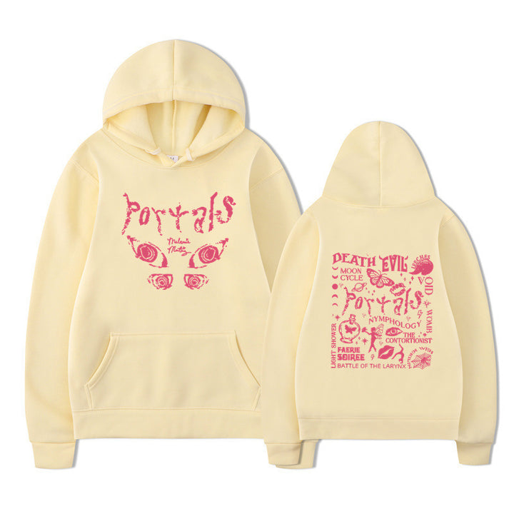 Kvinnors hoodie med kreativt motiv och bekväm passform Mirla-Eva Jonsson