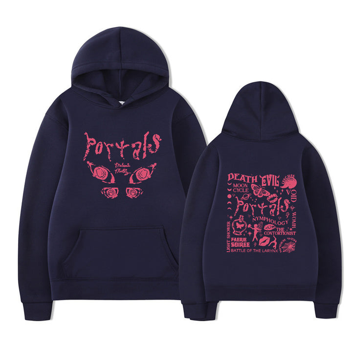 Kvinnors hoodie med kreativt motiv och bekväm passform Mirla-Eva Jonsson