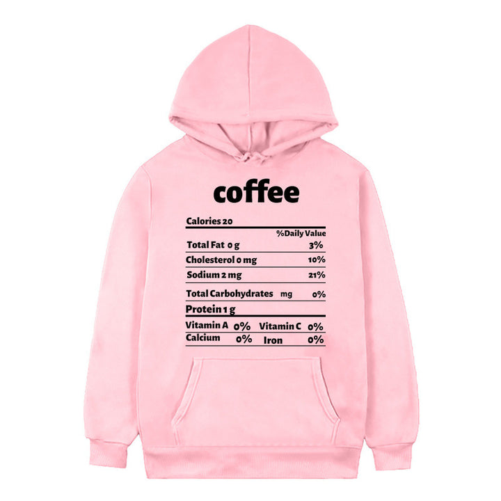 Kvinnors hoodie med kreativt näringsdesign Mirla-Eva Jonsson