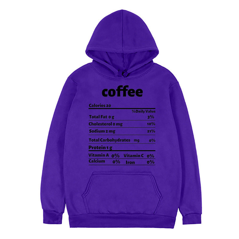 Kvinnors hoodie med kreativt näringsdesign Mirla-Eva Jonsson