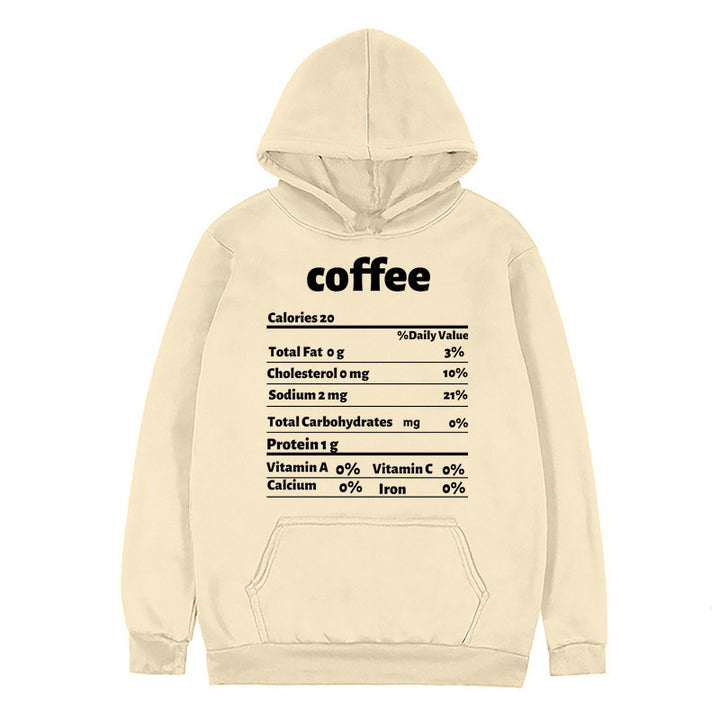 Kvinnors hoodie med kreativt näringsdesign Mirla-Eva Jonsson