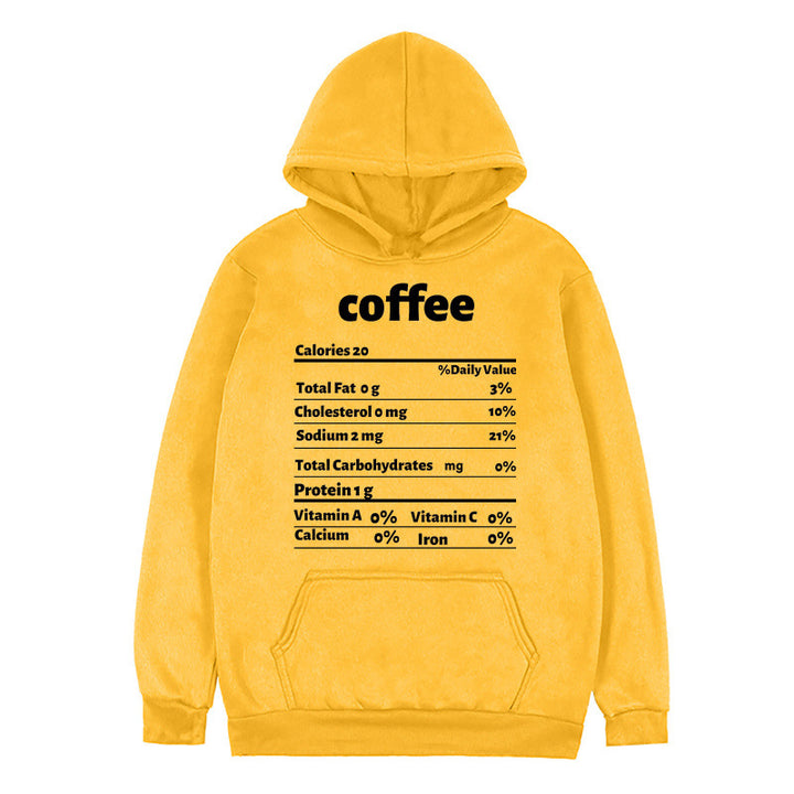Kvinnors hoodie med kreativt näringsdesign Mirla-Eva Jonsson