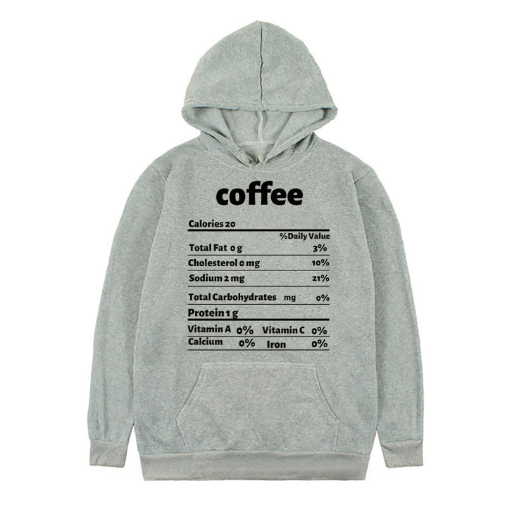 Kvinnors hoodie med kreativt näringsdesign Mirla-Eva Jonsson